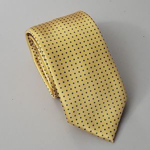 Maus & Hoffman Men Tie Yellow Polka Dot